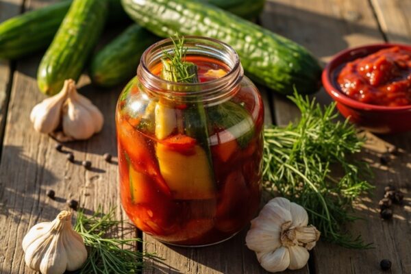 Огірки з кетчупом рецепт: смачна закуска на зиму