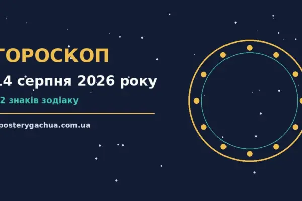 Гороскоп на 14 серпня 2026 року: перспективи для 12 знаків для спокійних і точних рішень