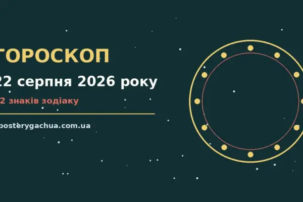 Гороскоп на 22 серпня 2026 року: енергія суботи, пріоритети та корисні звички для дванадцяти знаків