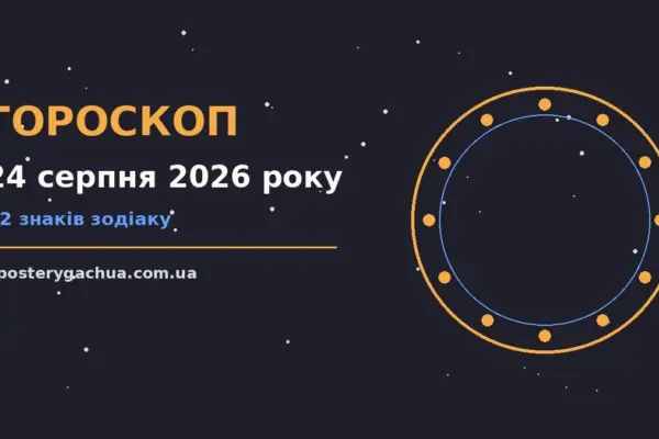 Гороскоп на 24 серпня 2026 року: перспективи для 12 знаків для спокійних і точних рішень