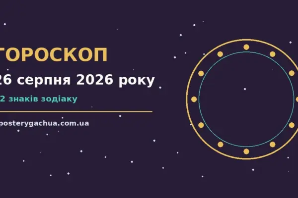 Гороскоп на 26 серпня 2026 року: перспективи для 12 знаків для спокійних і точних рішень