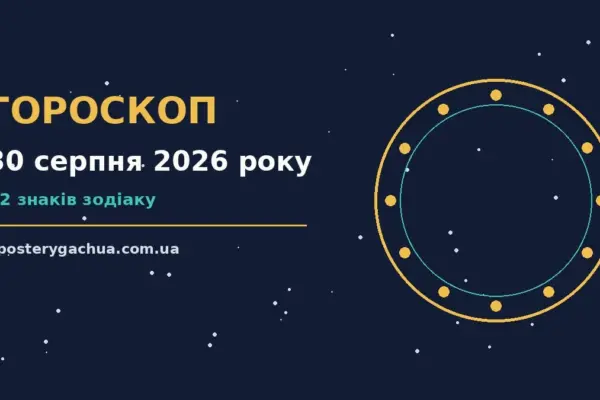Гороскоп на 30 серпня 2026 року: перспективи для 12 знаків для спокійних і точних рішень
