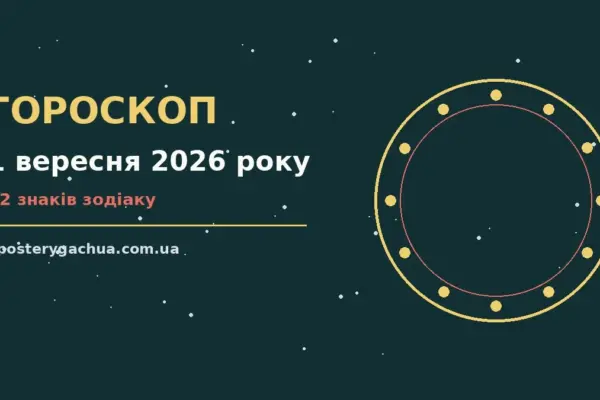 Гороскоп на 1 вересня 2026 року: перспективи для 12 знаків для спокійних і точних рішень