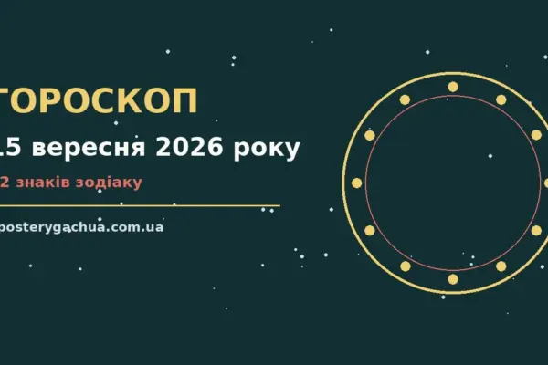 Гороскоп на 15 вересня 2026 року: перспективи для 12 знаків для спокійних і точних рішень